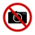 Изображение, запрещающее фотографировать камерой знак незаконной запрещенной записи векторная иллюстрация